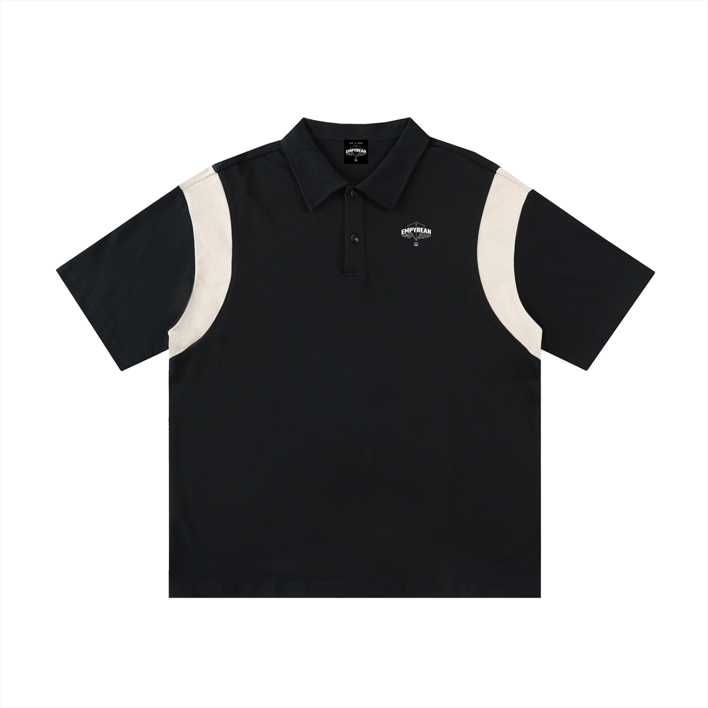 Empyrean Contrast Panel Cotton Polo Shirt