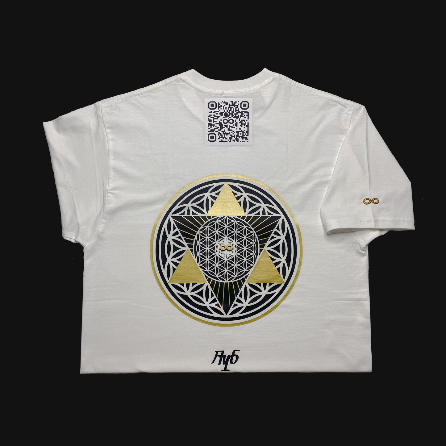 AYOS Black & Gold White Tshirt