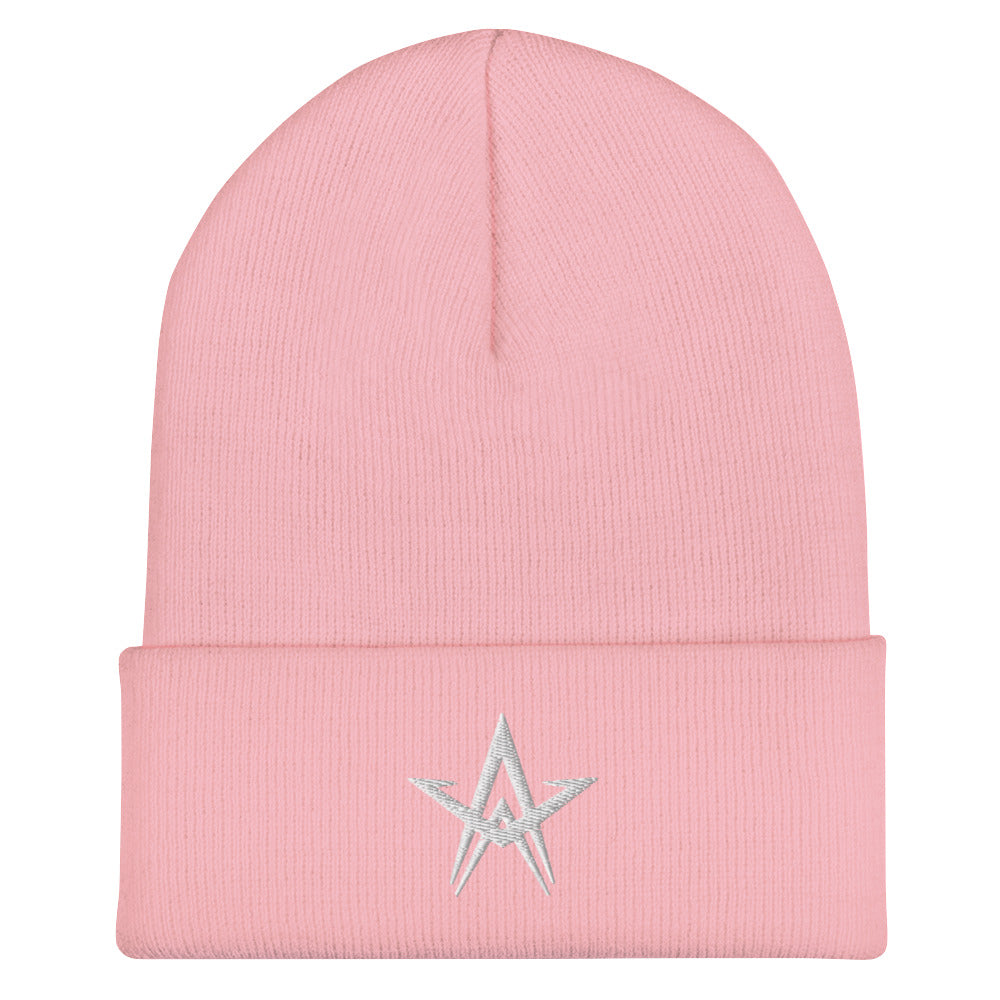 
                      
                        White Star Cuffed Beanie
                      
                    