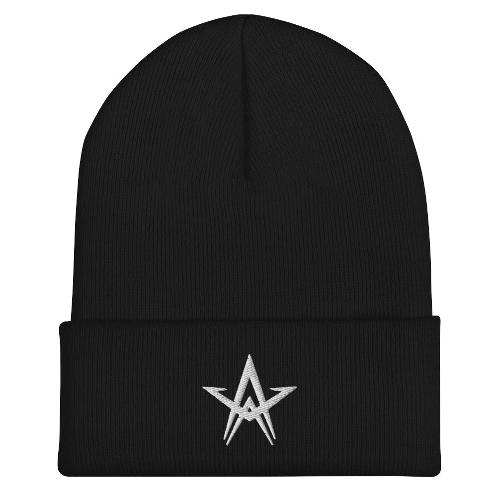 
                      
                        White Star Cuffed Beanie
                      
                    