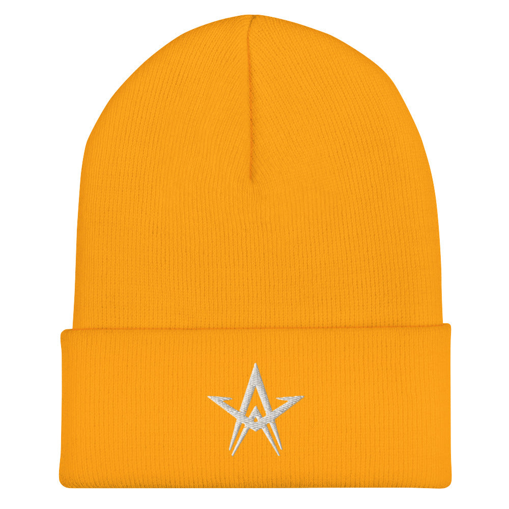 
                      
                        White Star Cuffed Beanie
                      
                    