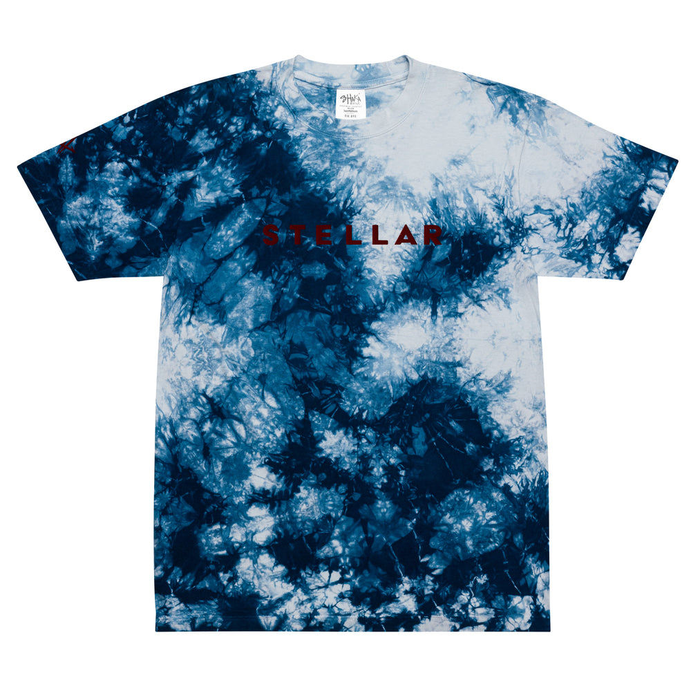 
                      
                        Camiseta oversize con efecto tie-dye en azul marino y blanco Stellar
                      
                    